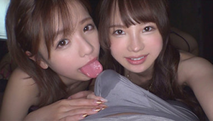 300x171 - 【松本いちか・永瀬ゆい】甘サド痴女プレイで骨抜きに　常時挟み撃ちで痴女られる