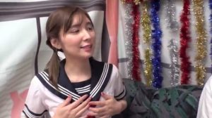 SEX！ 300x168 - 【仲村みう】元グラドルお姉さんのテクを10分間耐久できたら中出しゲット　制服脱いだら水着に