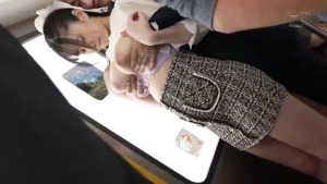300x169 - 【雨宮ひびき】電車で狙われたJDの爆乳　こねくり回す